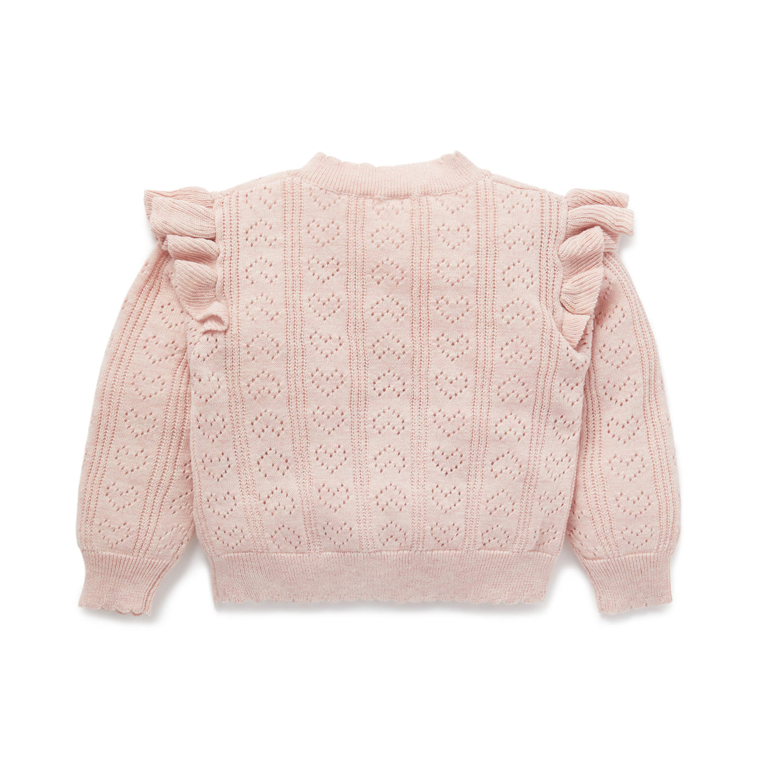 【LAST TWO】Aster & Oak - Pink Ruffle Knit Cardigan