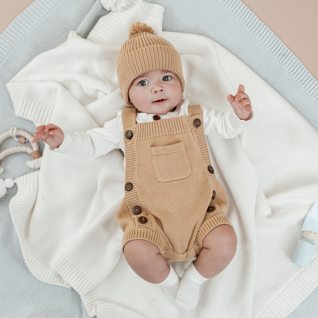 【LAST ONE】Aster & Oak - Taupe Knit Romper