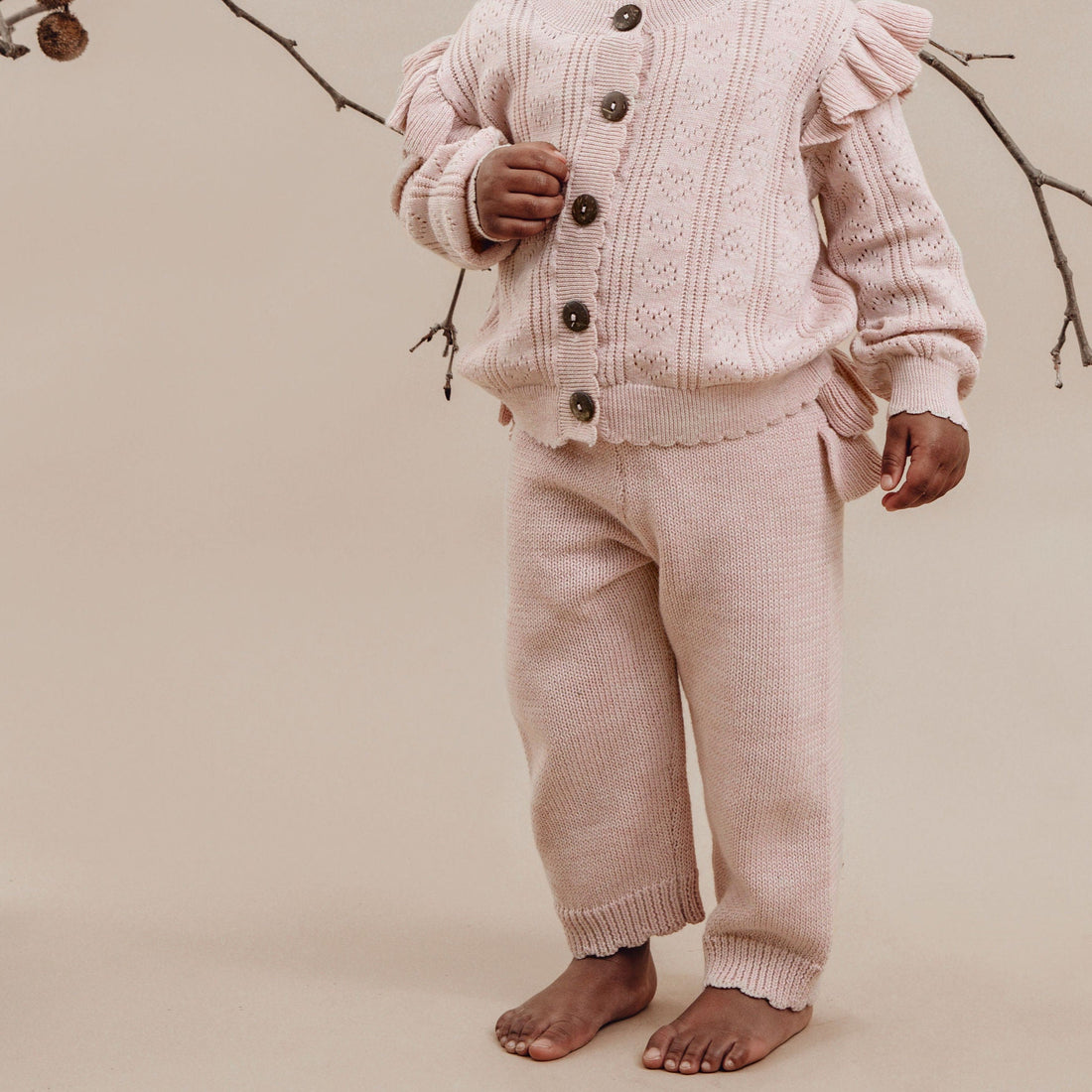 Aster & Oak - Off-White Knit Legging