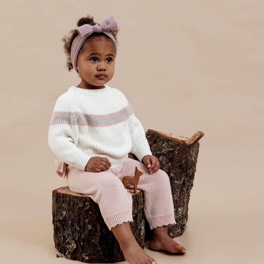 Aster & Oak - Pink Ruffle Knit Legging