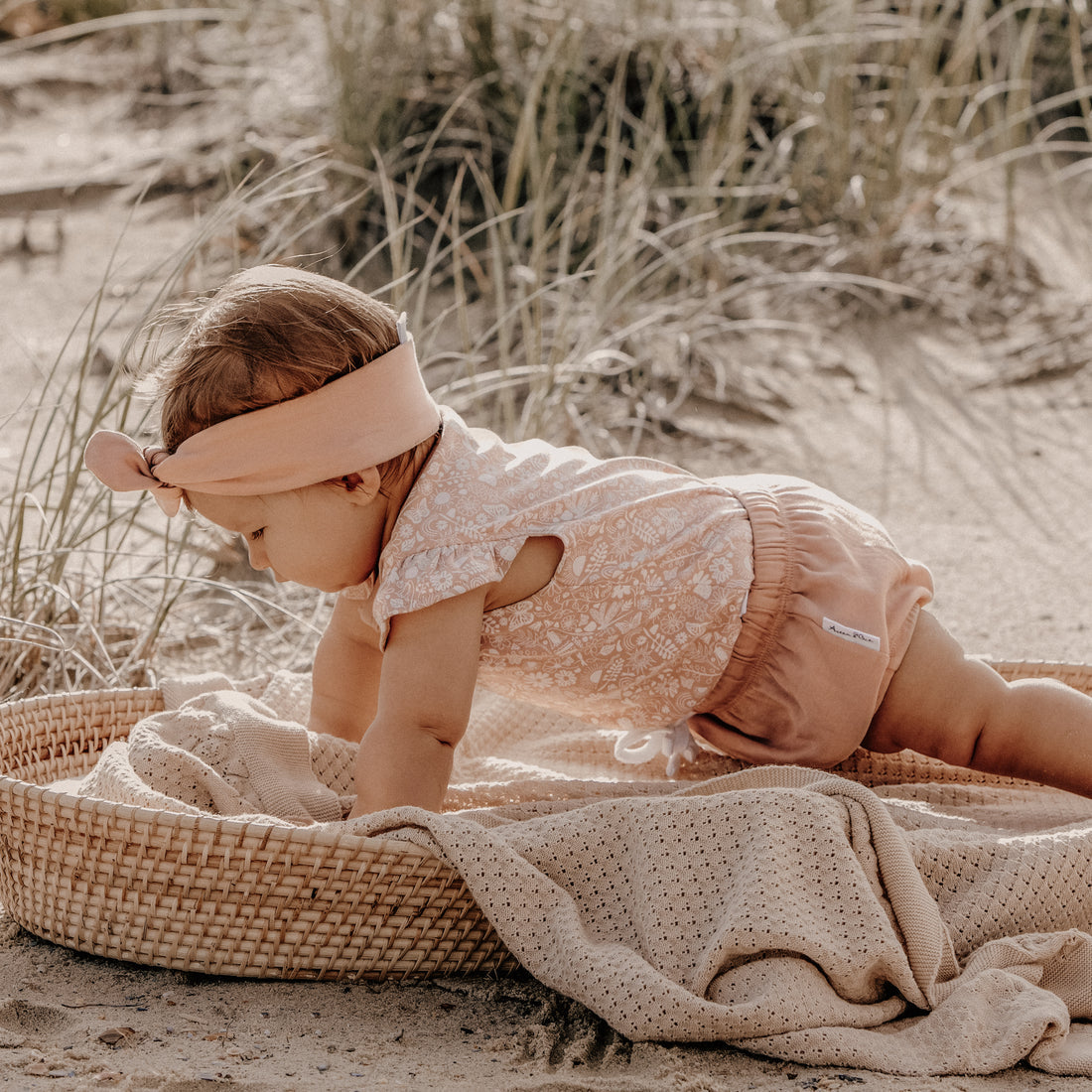 Aster & Oak - Ditzy Floral Flutter Onesie