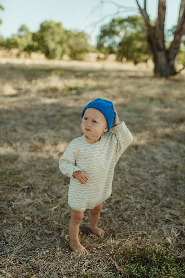 【LAST ONE】Organic Knit Romper - River