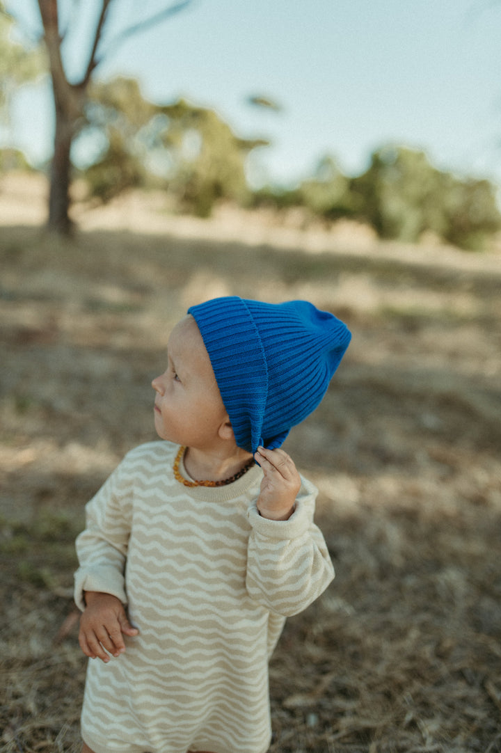 【LAST ONE】Organic Knit Romper - River