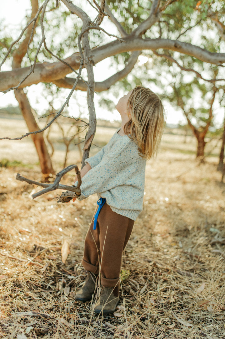 Organic Funfetti Pull Over / Sea