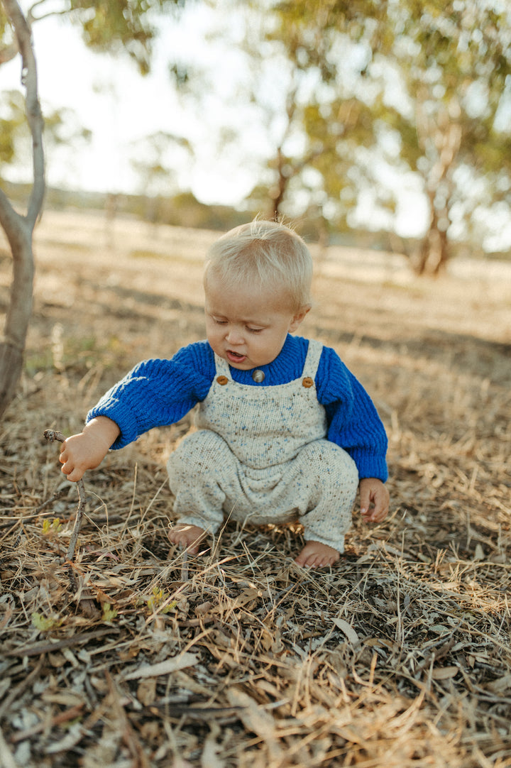 Organic Funfetti Overalls / Sea