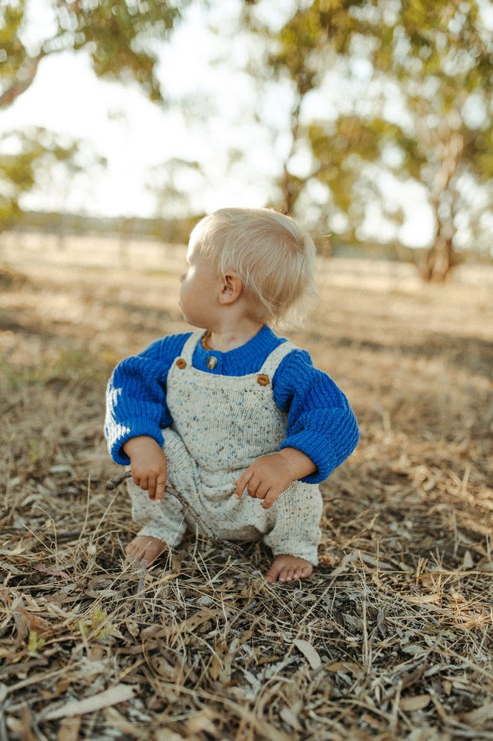 Organic Funfetti Overalls / Sea