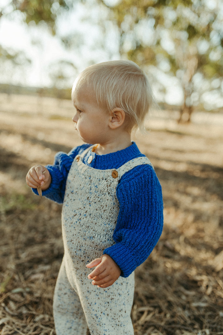 Organic Funfetti Overalls / Sea