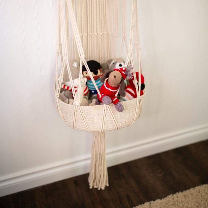 finn + emma - macrame toy hanging basket