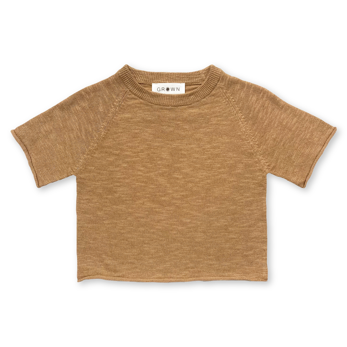 【LAST ONE】Knitted Linen Raglan Tee - Cedar