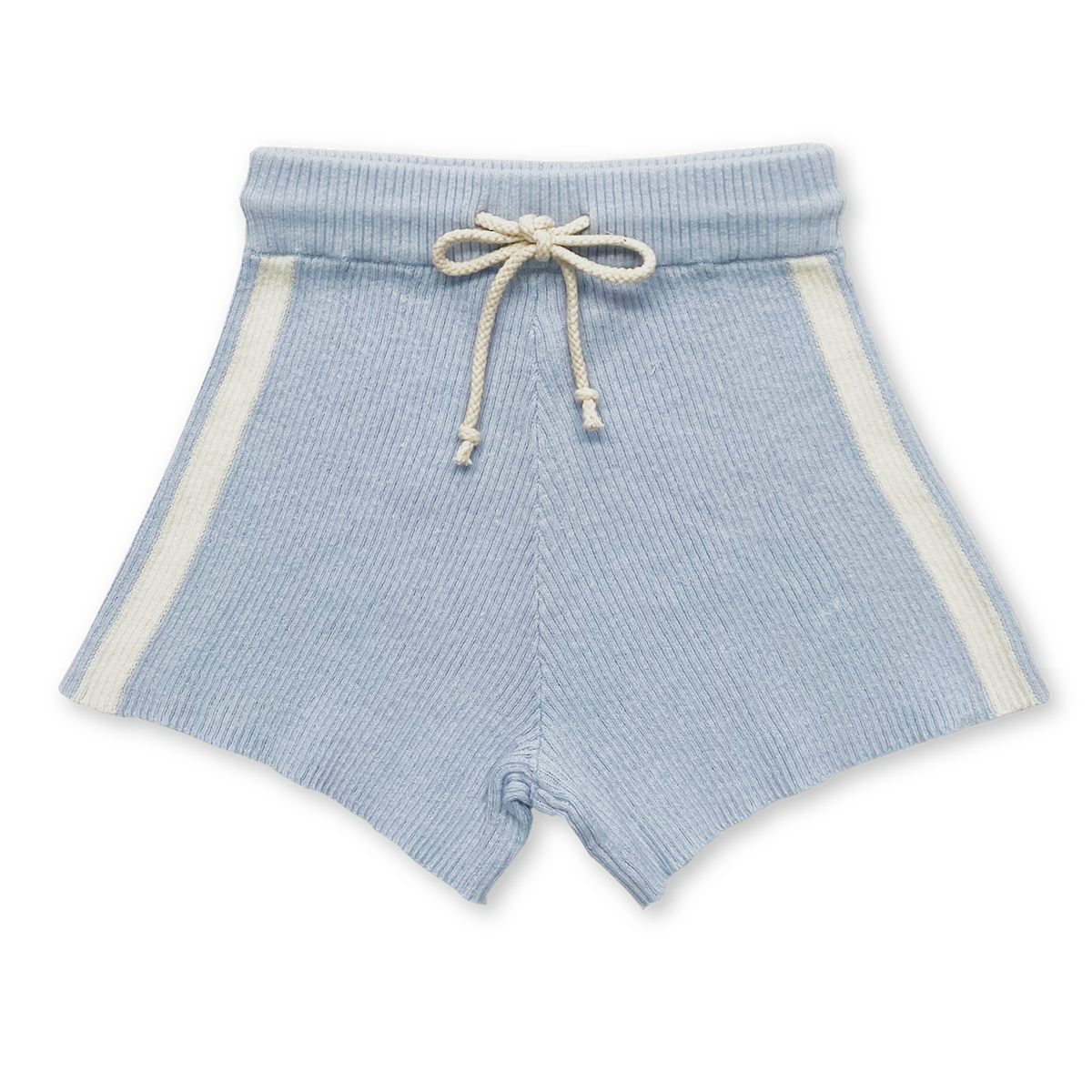 【LAST ONE】Ribbed Hemp Shorts - Aqua