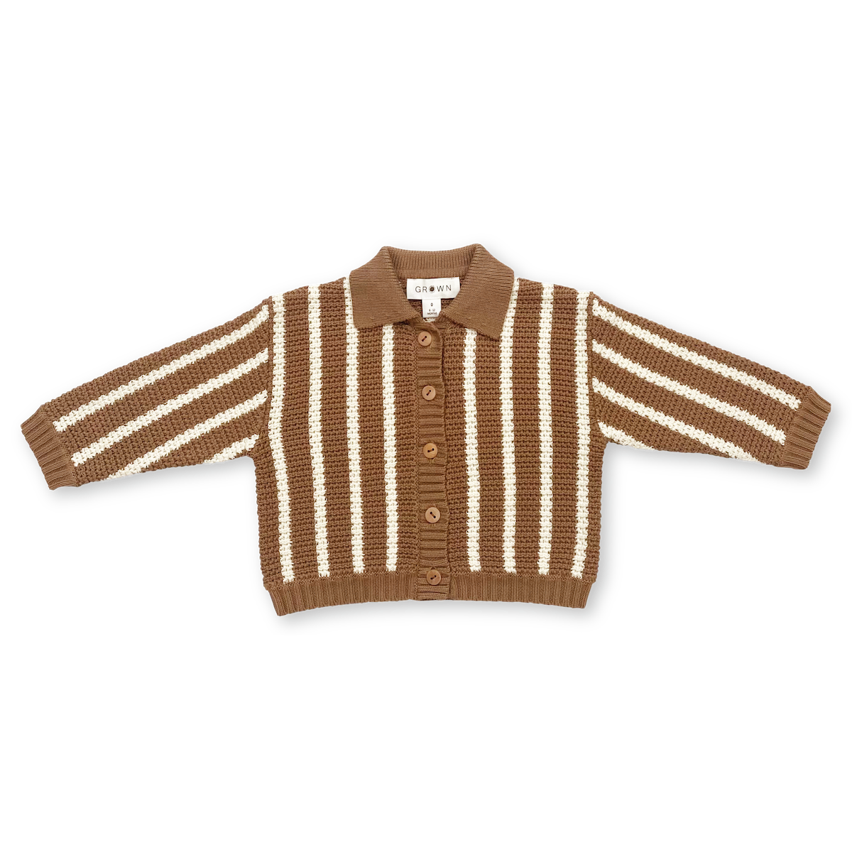 【LAST TWO】Knitted Botton Up Cardigan - Cedar