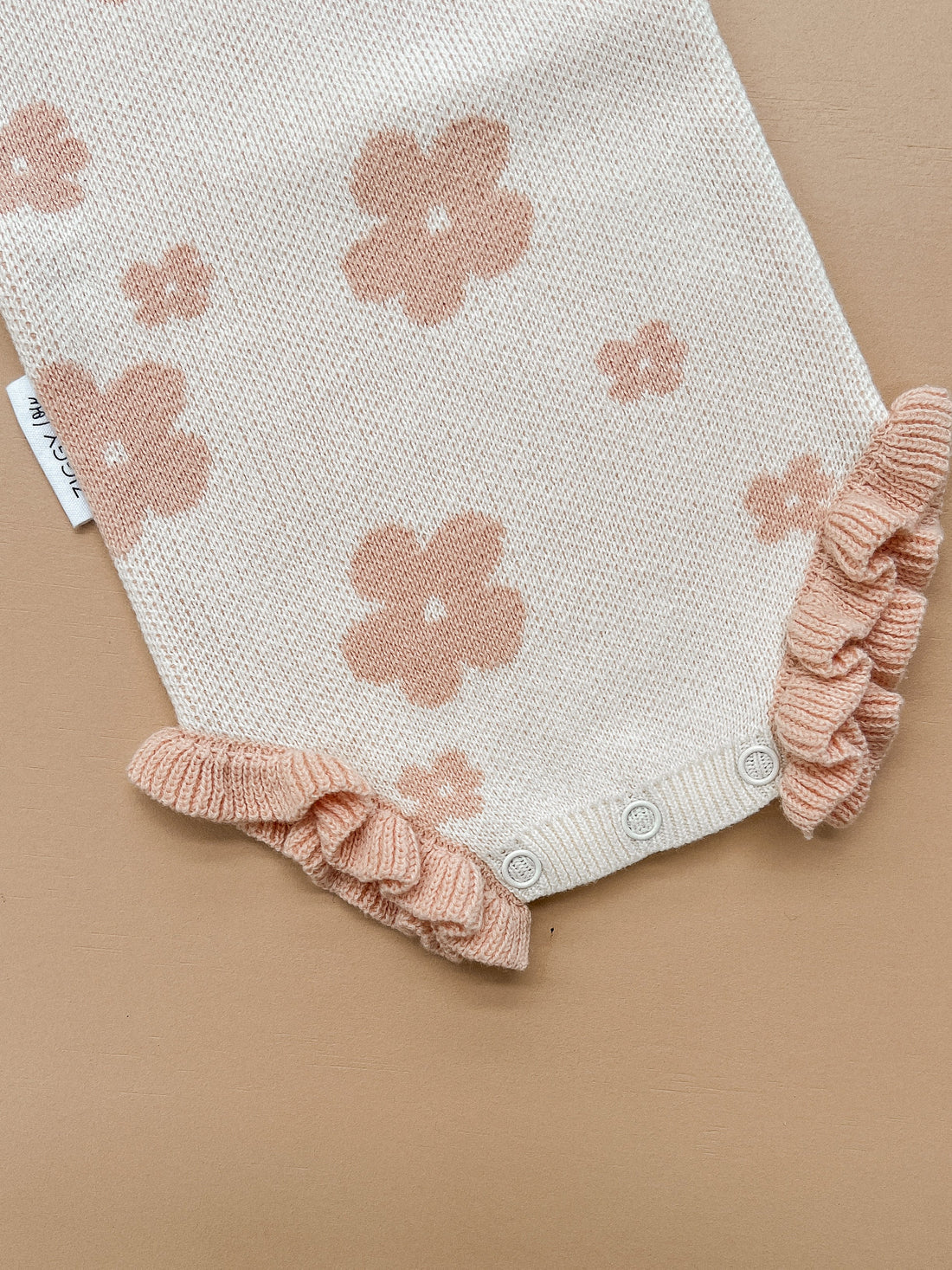 ZIGGY LOU - KNITTED FRILL BODYSUIT | BLOOM (CORAL)