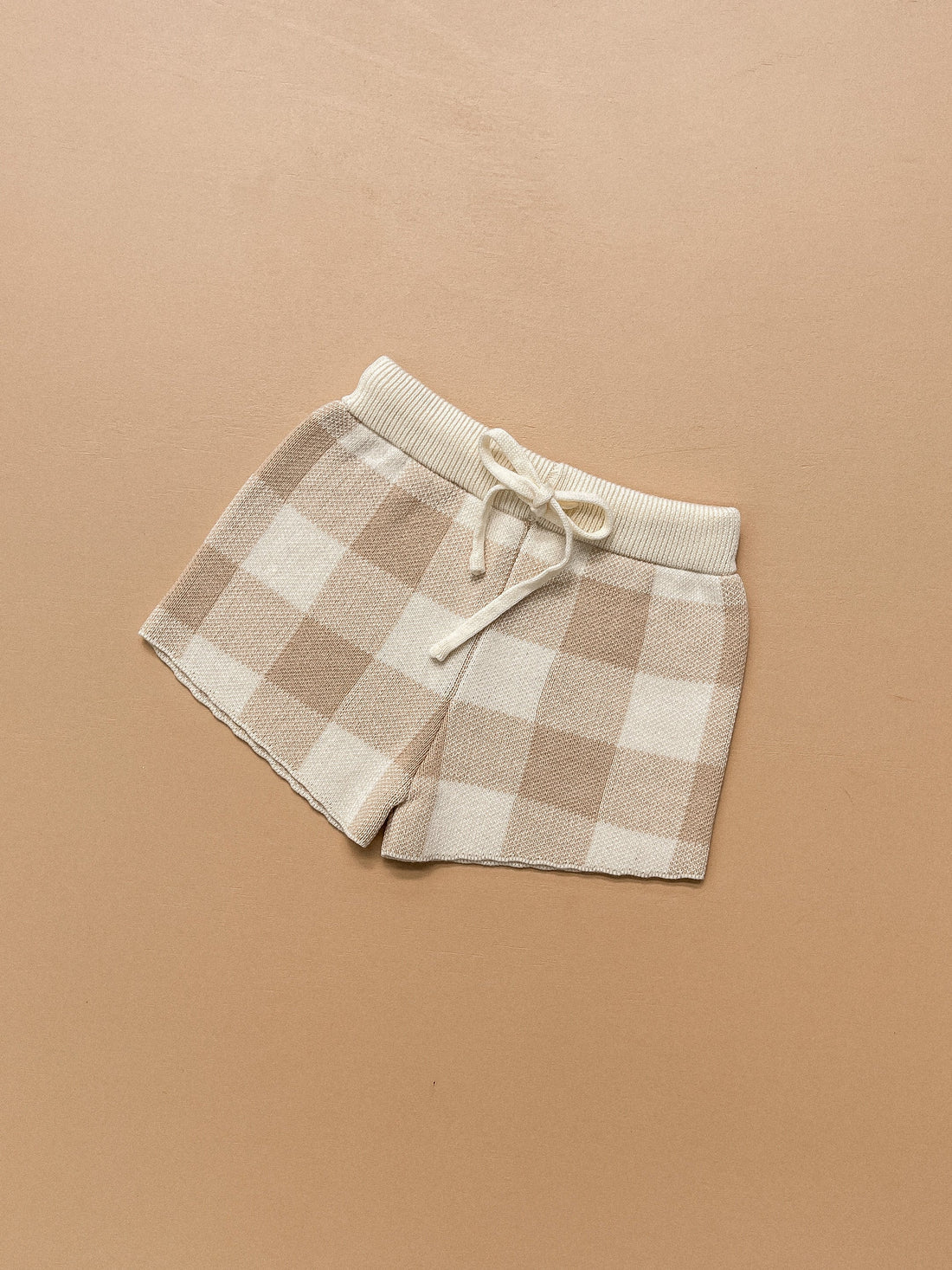 ZIGGY LOU - KNITTED SHORTS | GINGHAM