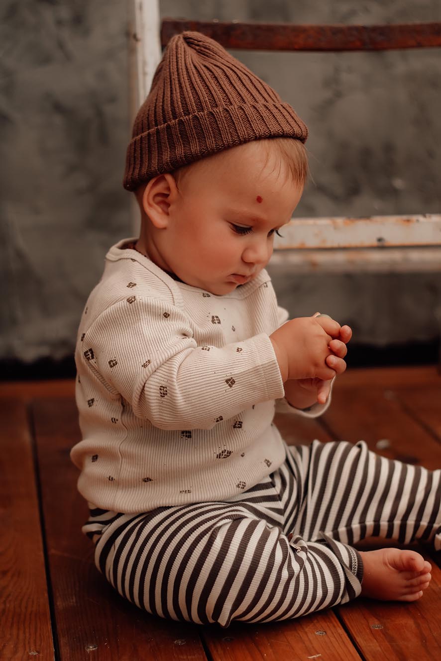 MONSIEUR MINI - Mini Chocolate Aop Onesie