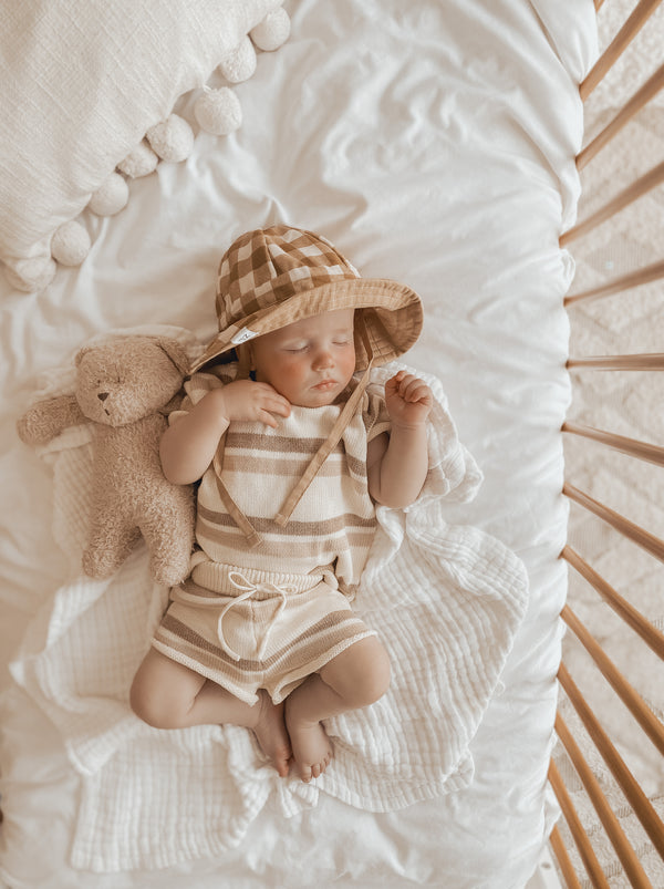 ZIGGY LOU - KNITTED TEE | CLAY STRIPES
