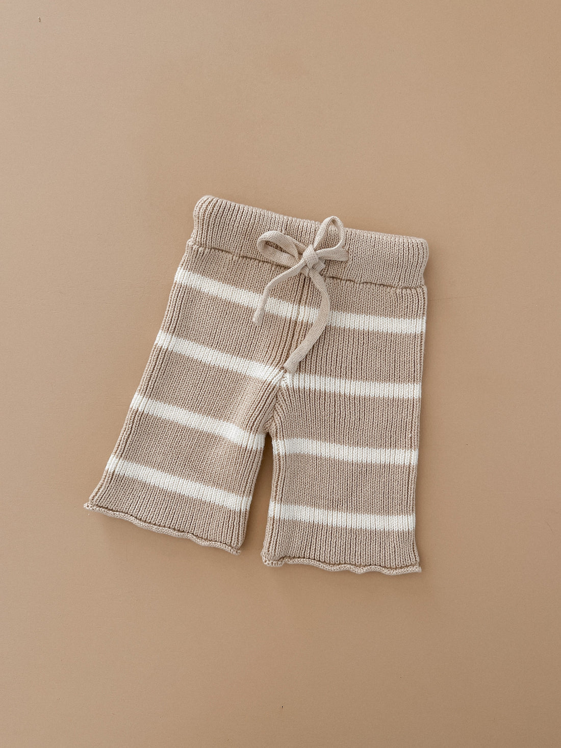 【LAST ONE】ZIGGY LOU - CROPPED PANTS | BISCUIT STRIPES RIBBED