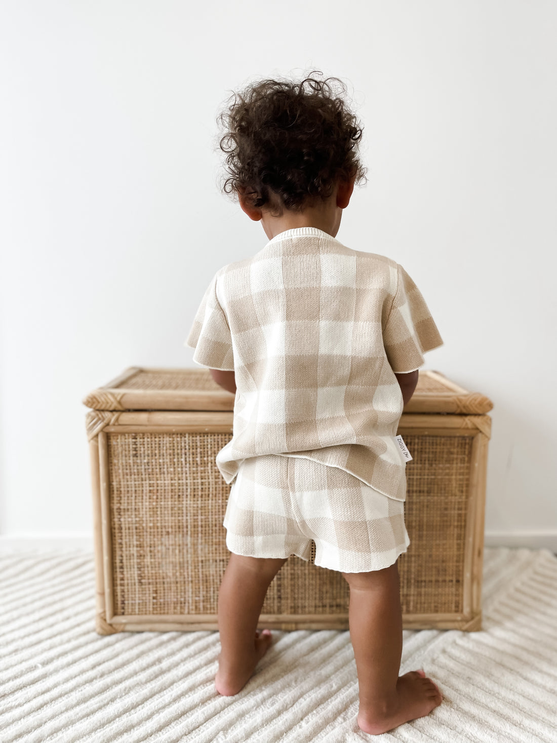 ZIGGY LOU - KNITTED SHORTS | GINGHAM