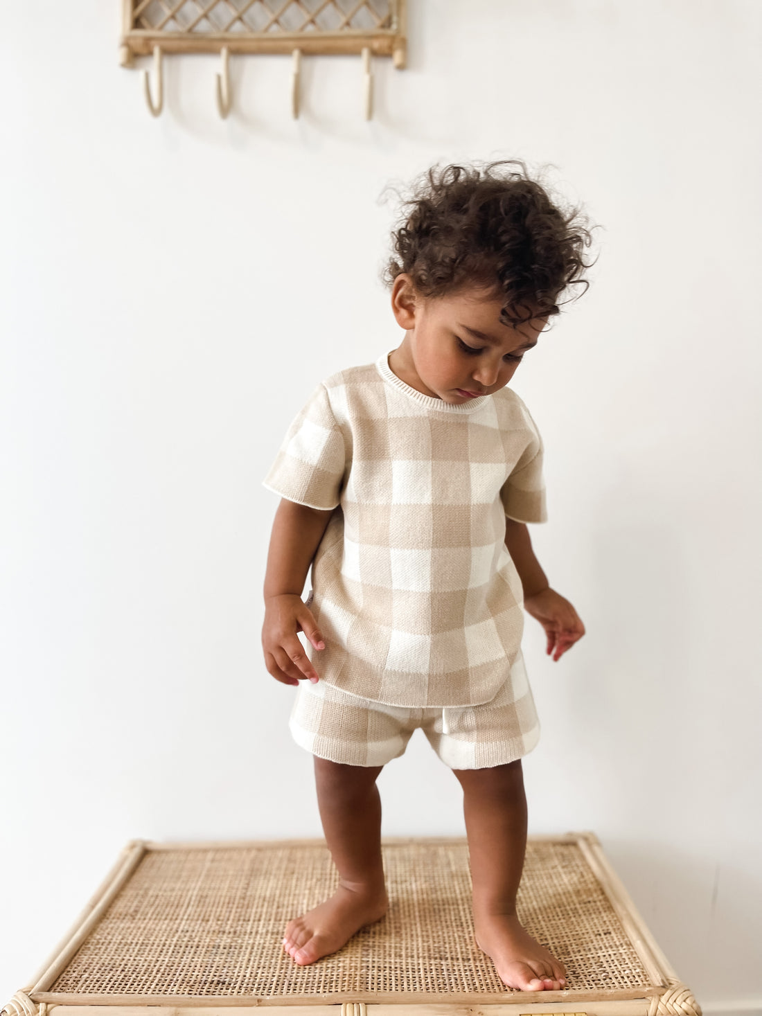 ZIGGY LOU - KNITTED SHORTS | GINGHAM