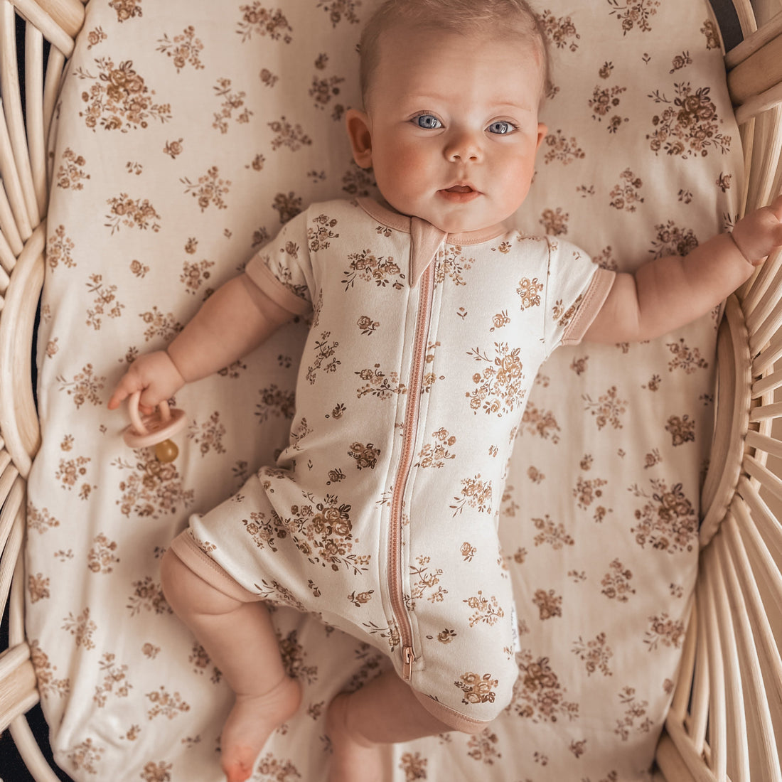 Aster & Oak - Posy Floral Zip Romper