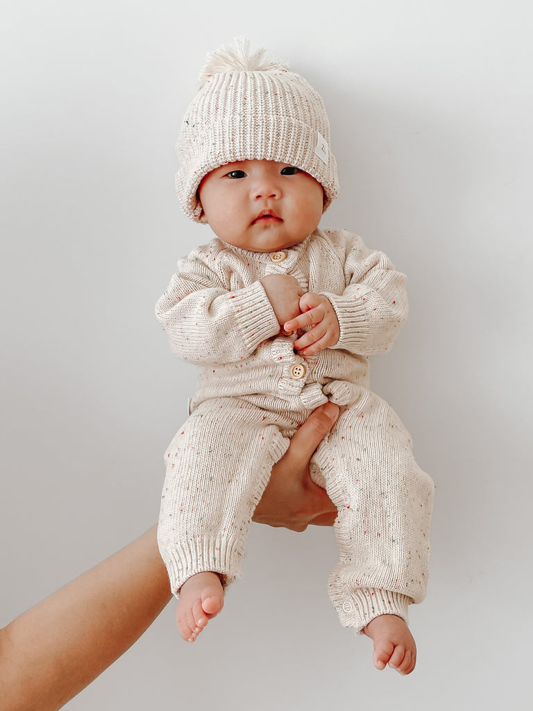 ZIGGY LOU - CLASSIC KNIT ROMPER | OATMEAL FLECK – Engels Zimmer