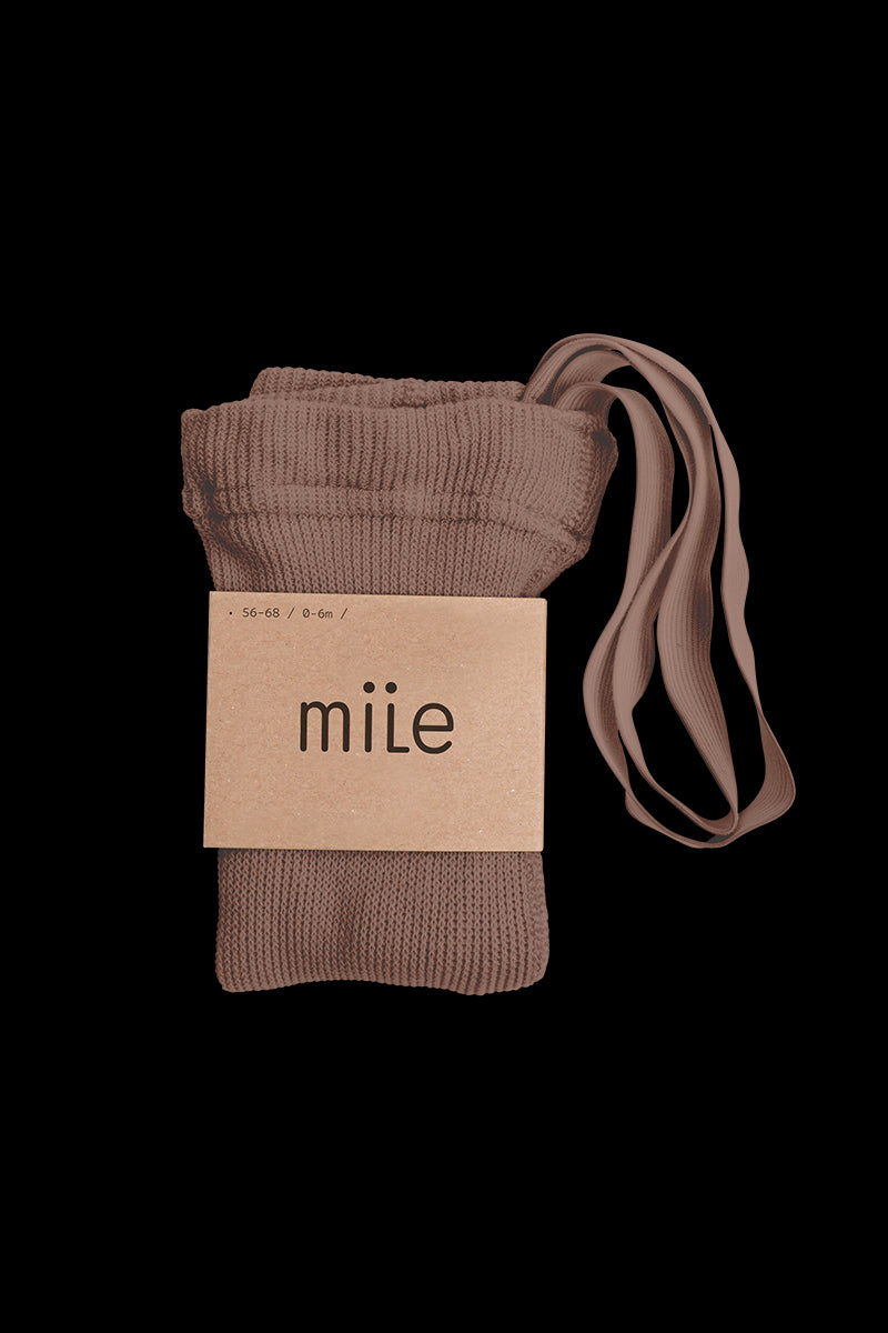 【LAST TWO】mile - hazelnut tights with braces