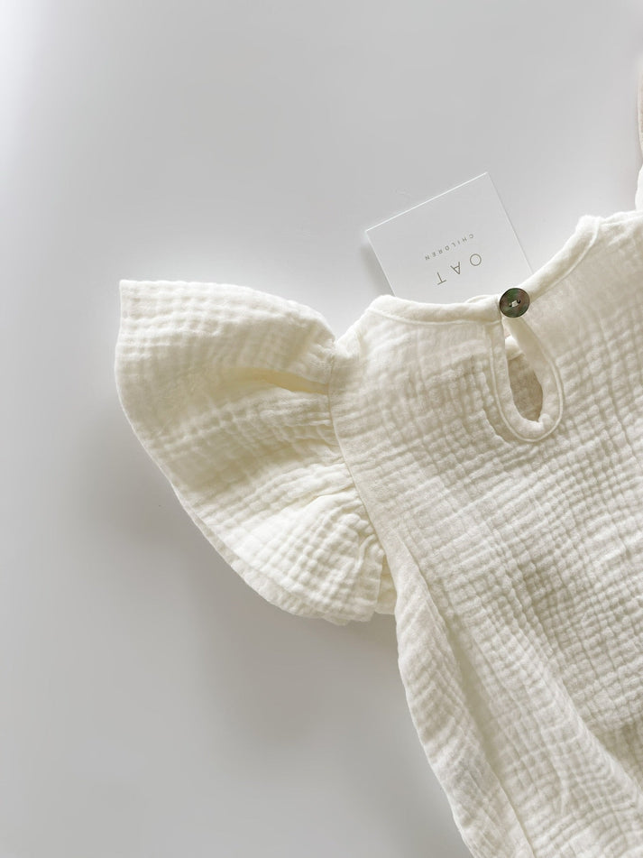 Muslin Bubble Romper - Vanilla