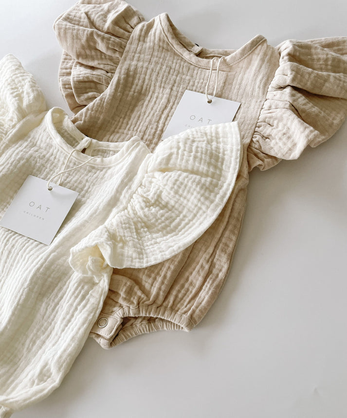 Muslin Bubble Romper - Vanilla