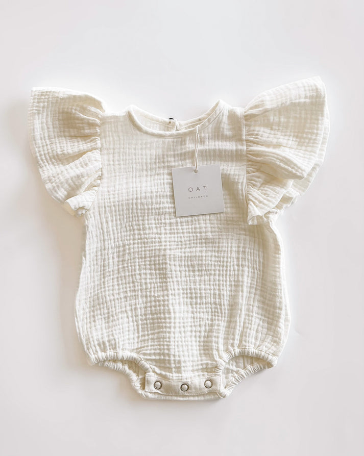 Muslin Bubble Romper - Vanilla