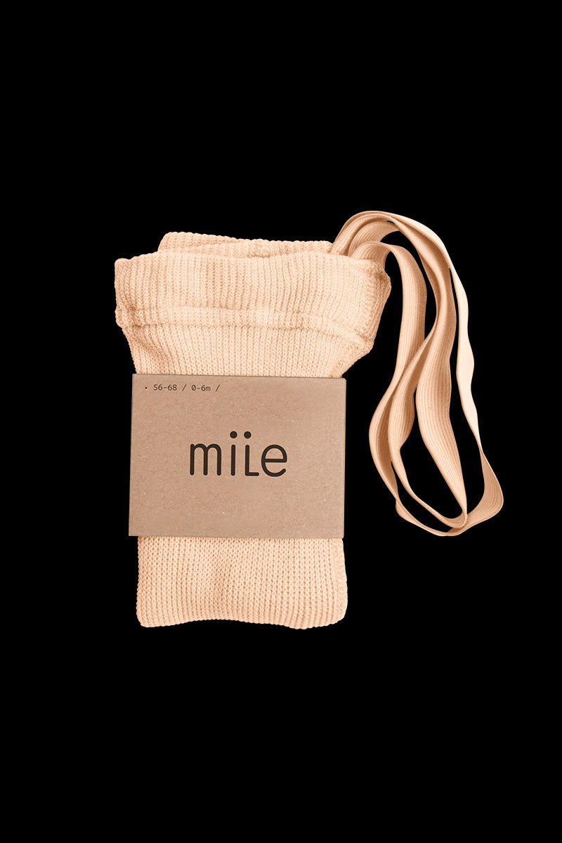 mile - peach tights with braces