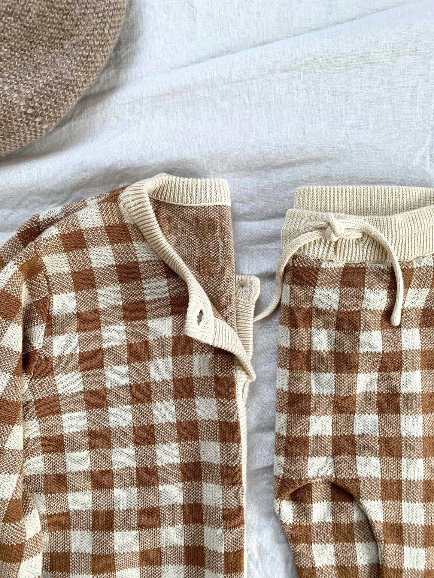 MONSIEUR MINI - Gingham Knit Leggings