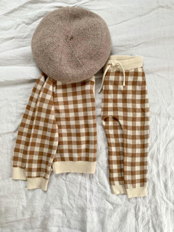 MONSIEUR MINI - Gingham Knit Leggings