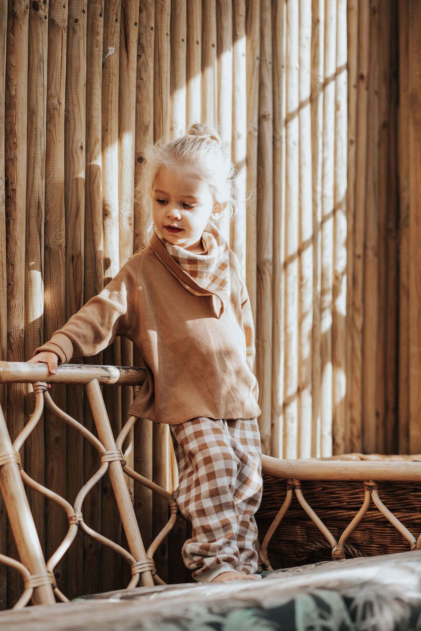 MONSIEUR MINI - Gingham Knit Leggings