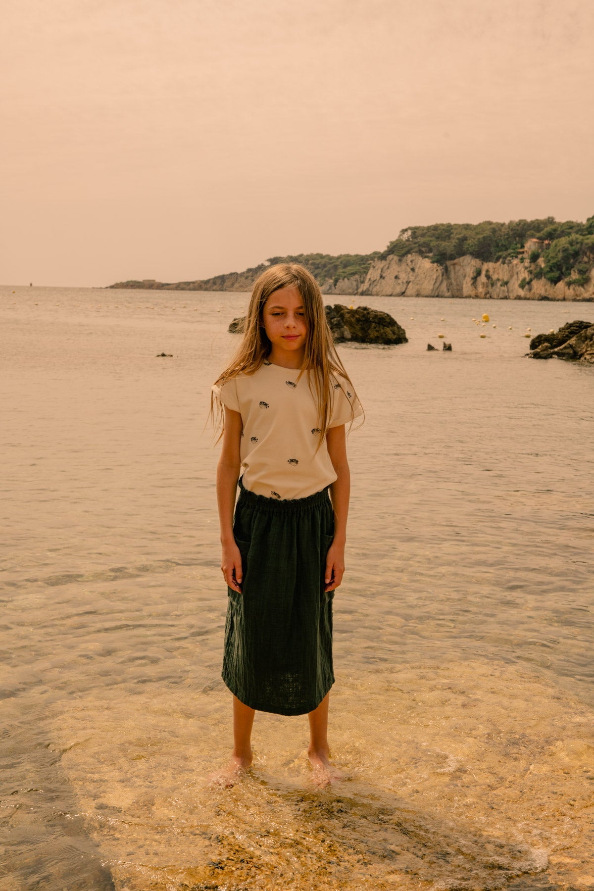 【LAST ONE】STUDIO BOHEME PARIS - TSHIRT BAMA / ECRU POISSON BOULE