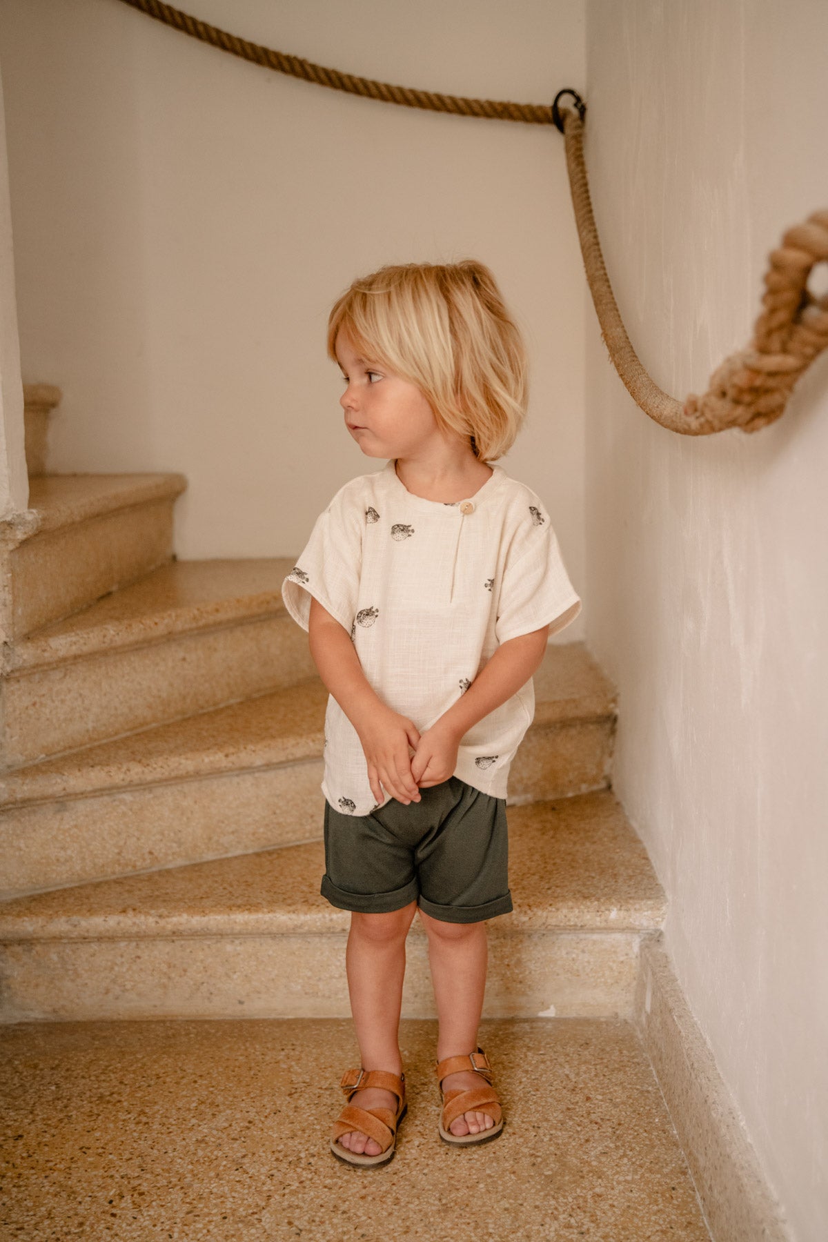 【LAST ONE】STUDIO BOHEME PARIS - SHORTS SIMON / VERT ABYSSAL