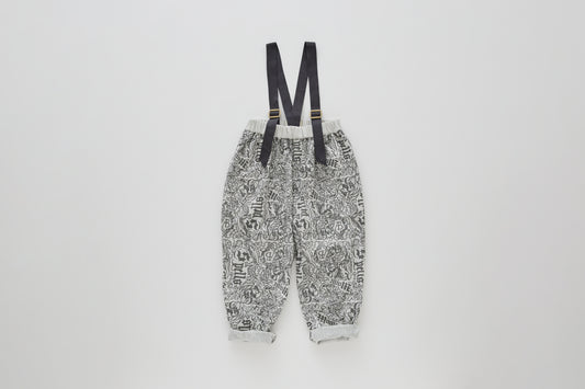 Magic Spell print Cotton Viyella Suspenders Pants