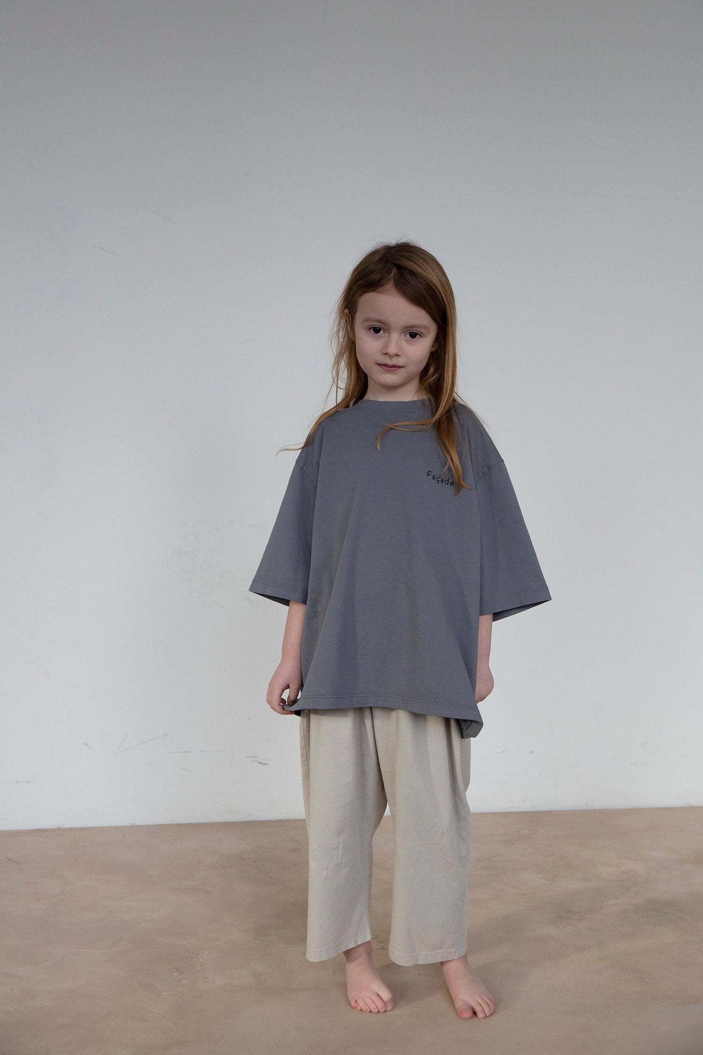 Hana wide SS tee - Dove blue