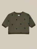 【LAST ONE】Olive Dots Sweatshirt