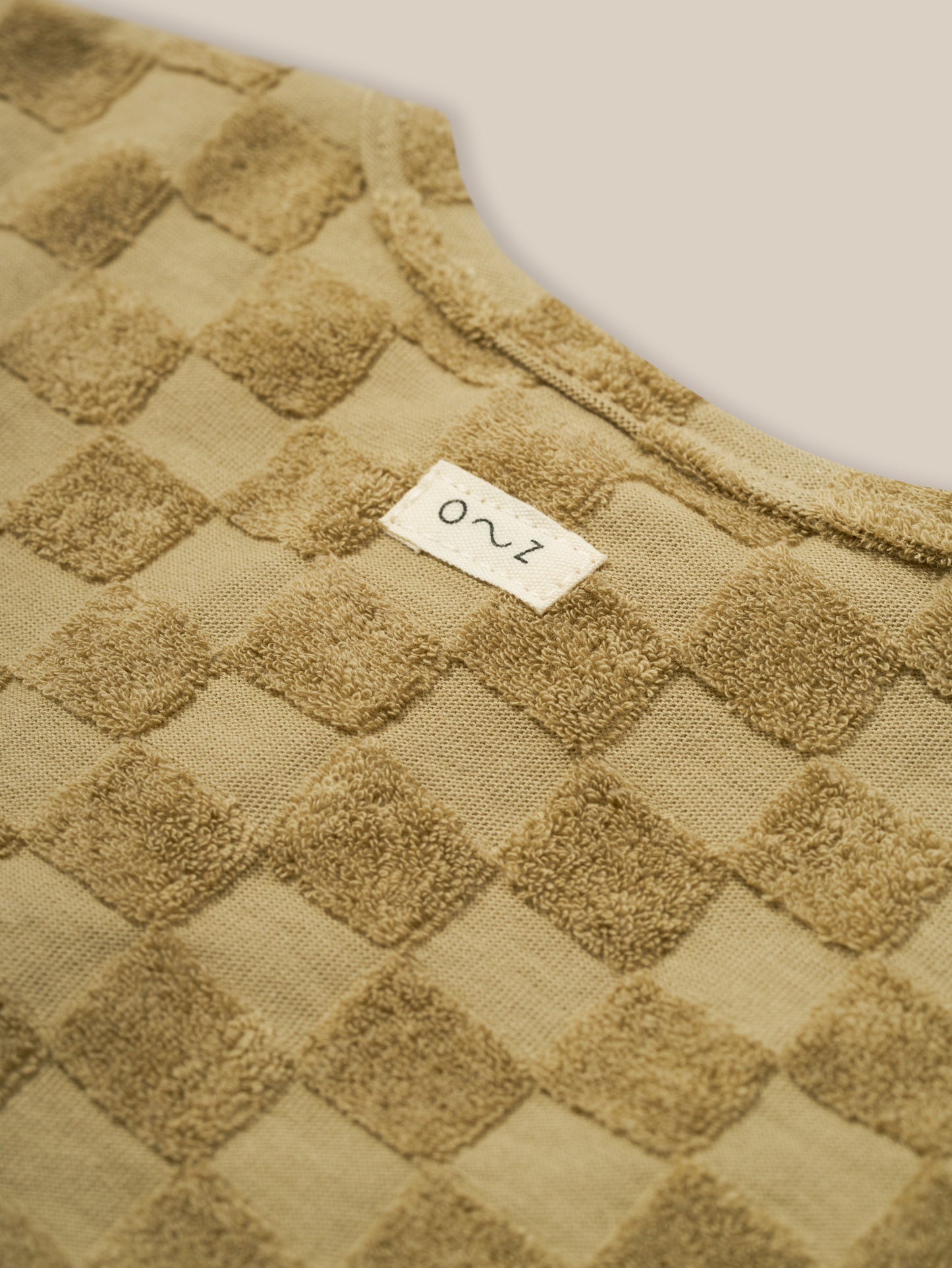 Dusky Checkboard Terry Boxy T-Shirt
