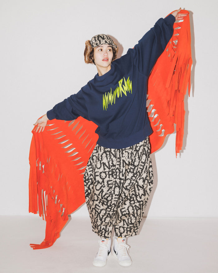 NUNU ロゴ ポインテッド パンツ