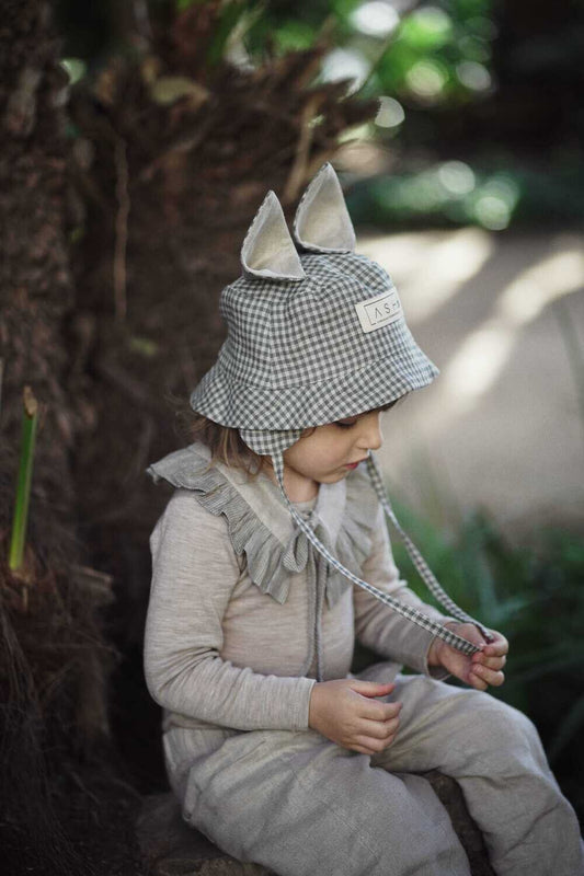 【LAST ONE】BASIL GINGHAM SQUIRREL HAT