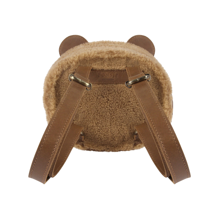 【LAST TWO】Pugi Backpack | Bear | Light Maple Curly Faux Fur