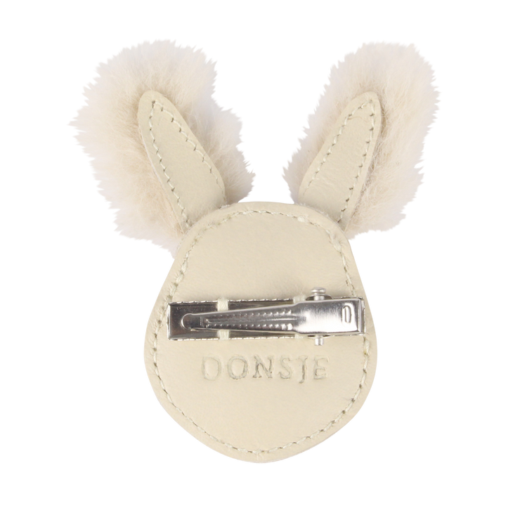 Josy Exclusive Hairclip | Rabbit | Cream Leather