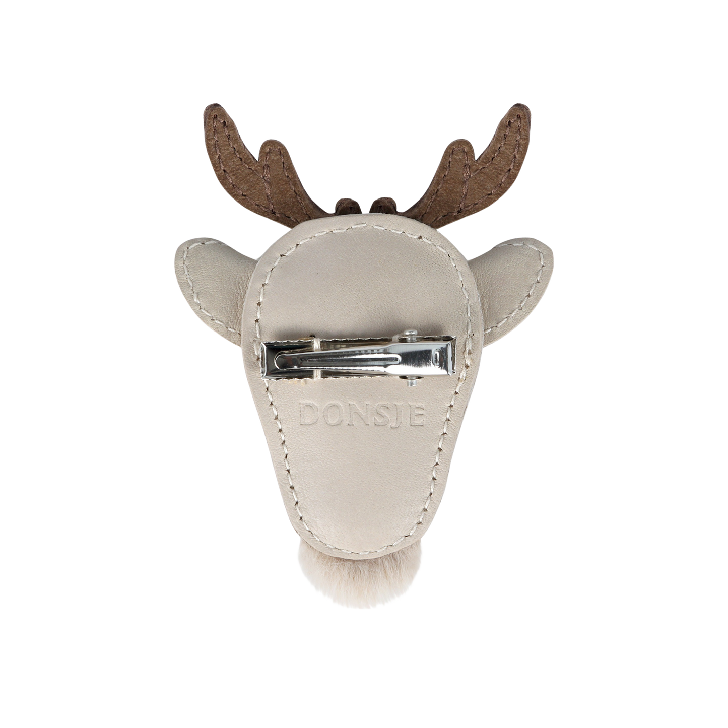 【LAST TWO】Josy Exclusive Hairclip | Reindeer | Ivory Classic Leather