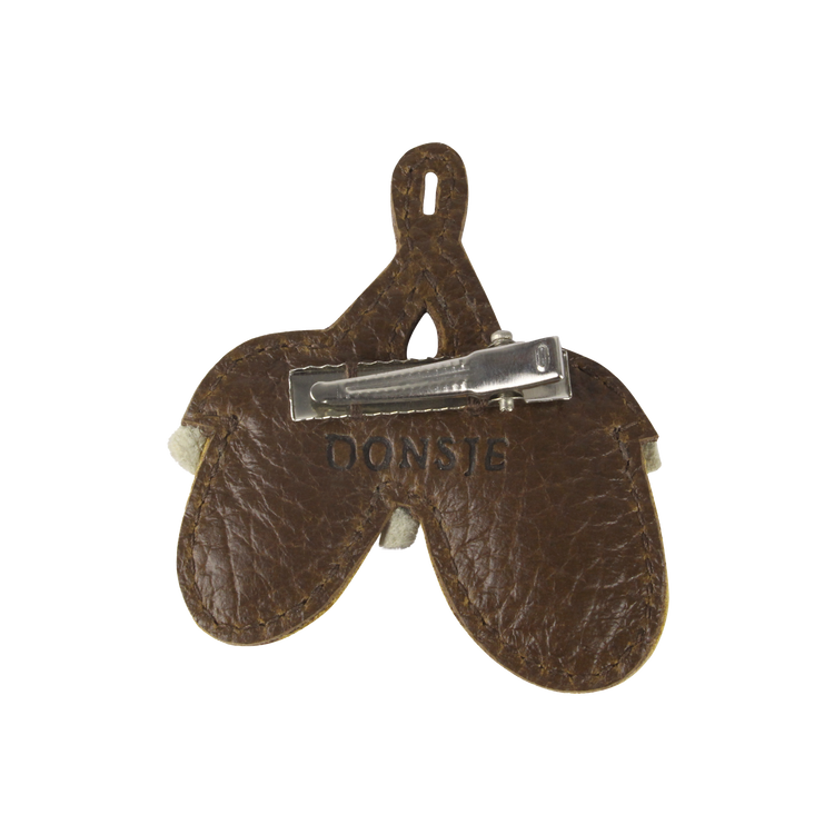 Wonda Hairclip | Acorn | Brown Grain Leather