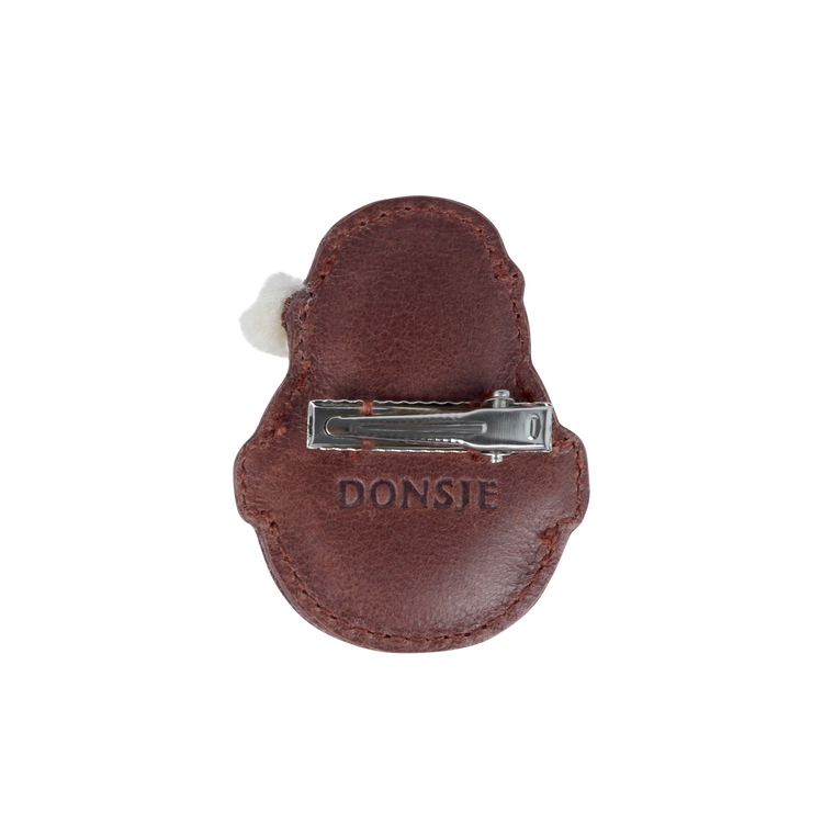 【LAST ONE】Wonda Hairclip | Santa | Burgundy Classic Leather