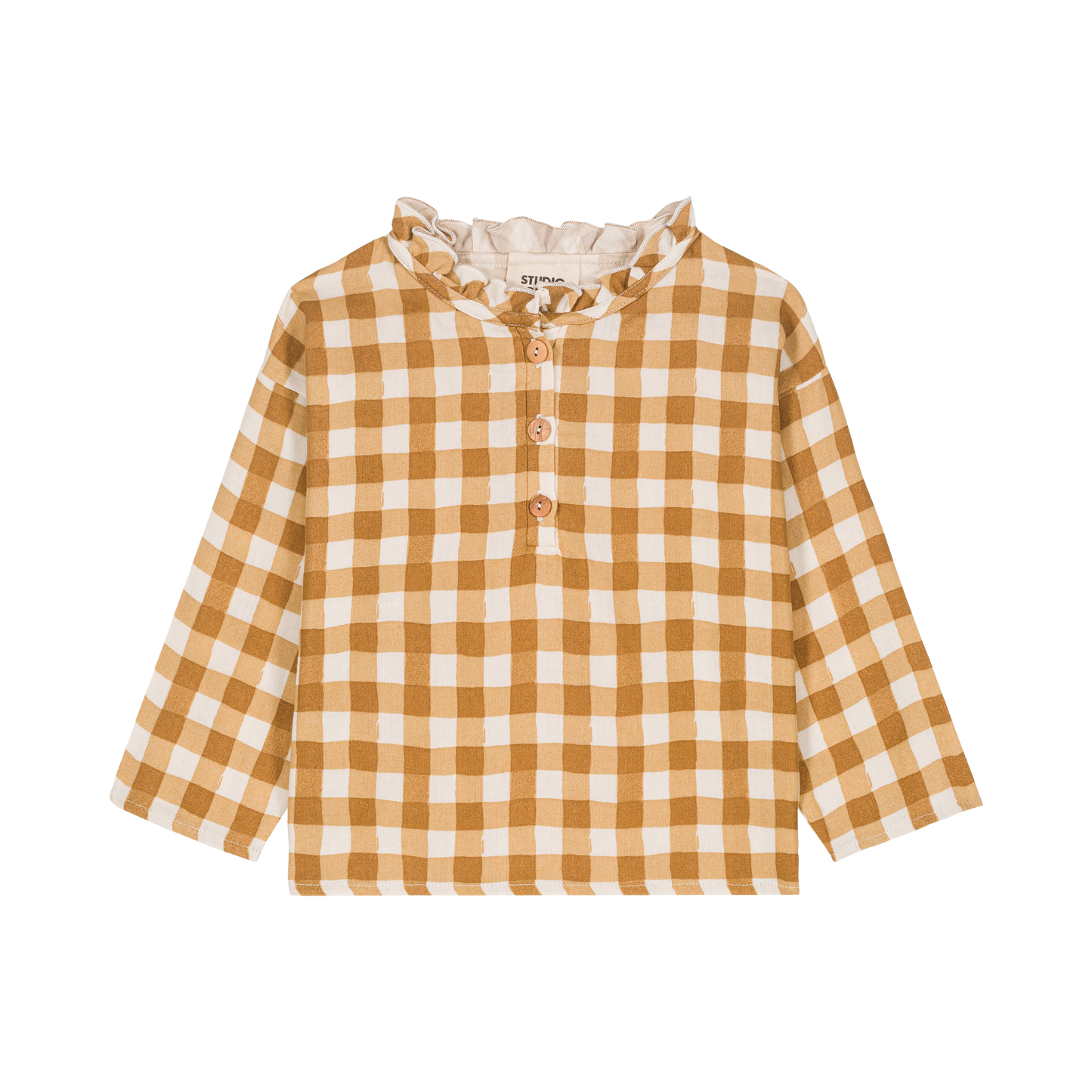 OLYMPE BLOUSE - CARAMEL VICHY