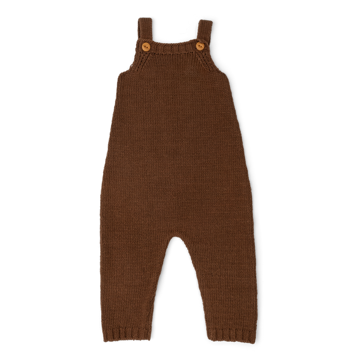 【LAST ONE】Organic Knit Overalls / Espresso