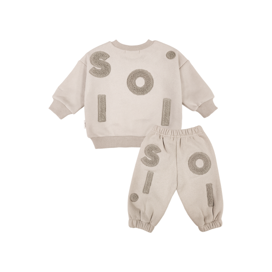 Kids Wooley Fleece Set - Beige