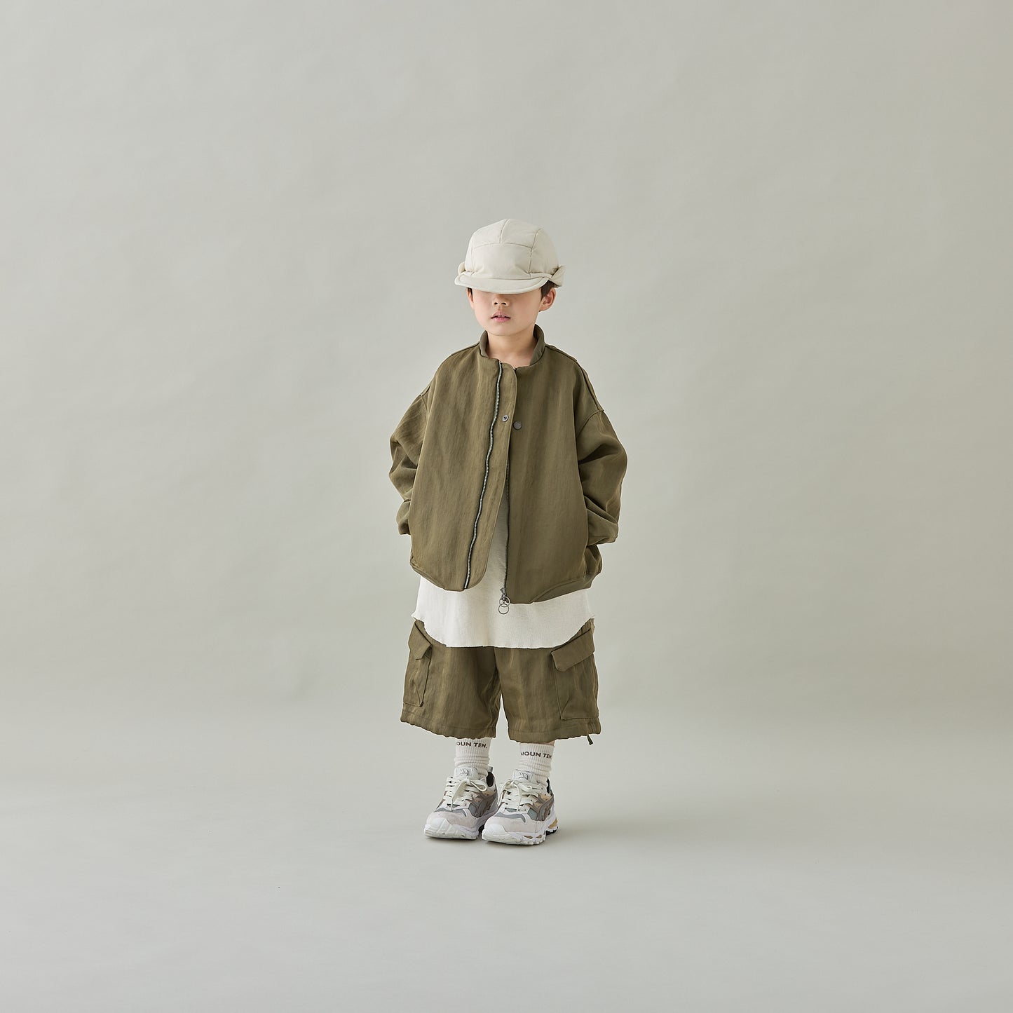 bright twill zip blouson