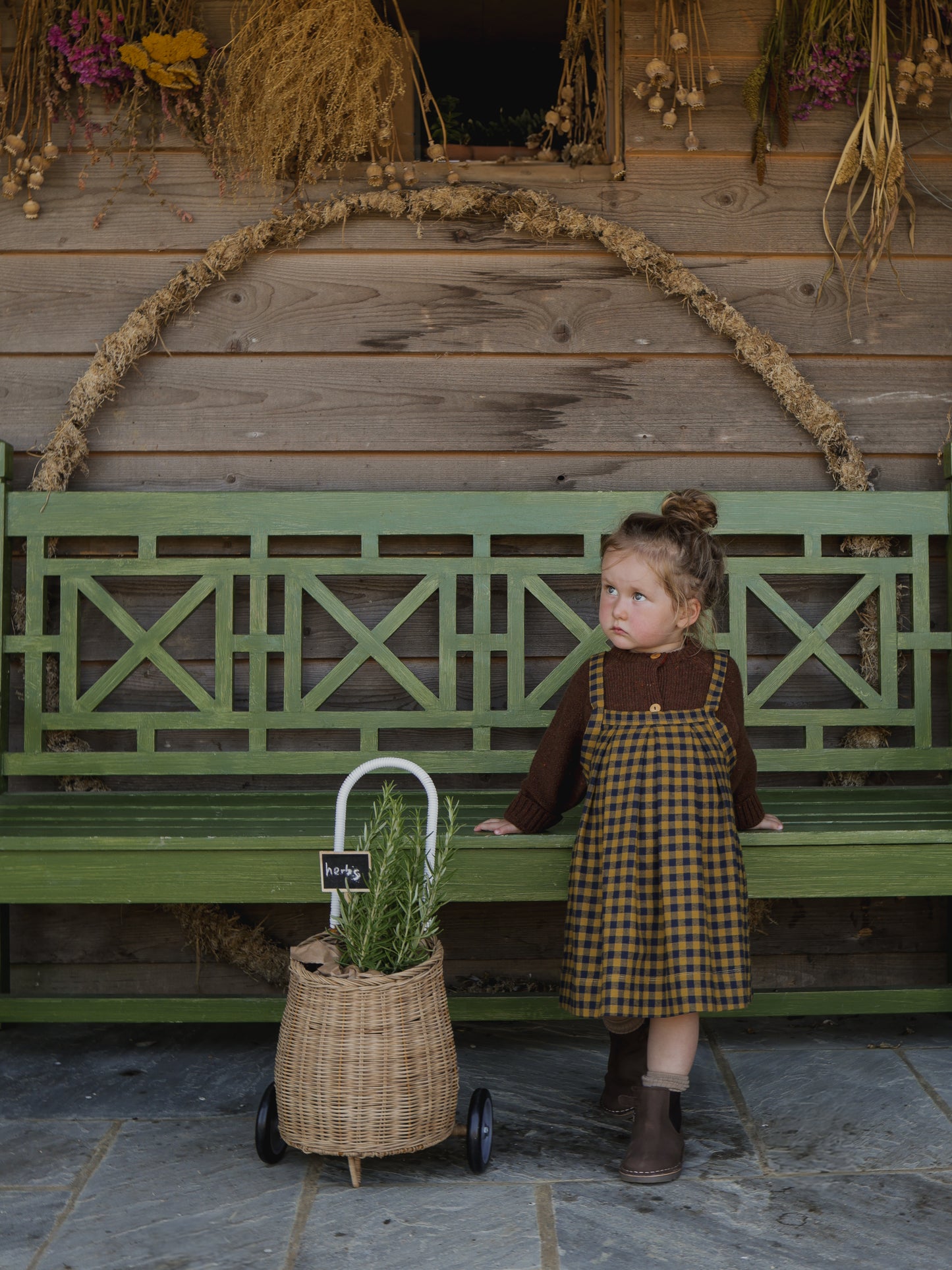 【LAST TWO】Blueberry Gingham Tribe Skirt